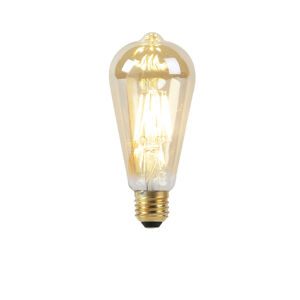LED žárovka E27 ST64 8W 2000-2600K stmívací až teplé zlaté vlákno