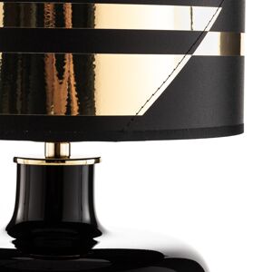 Euluna Textilní stolní lampa Bodo, černo-zlatá