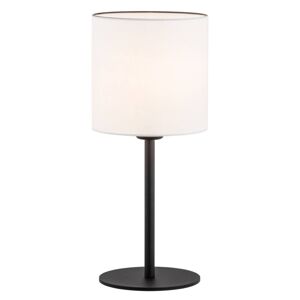 Euluna Textilní stolní lampa Harris, černá, stínidlo bílé