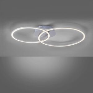 Leuchten Direkt LED stropní svítidlo Ivanka, dva kruhy, ocel
