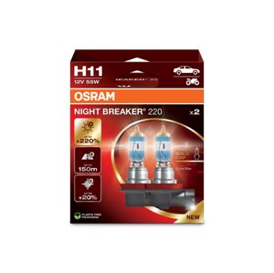 OSRAM H11 12V 55W PGJ19-2 NIGHT BREAKER 220 +220% 2ks 64211NB220-2HB