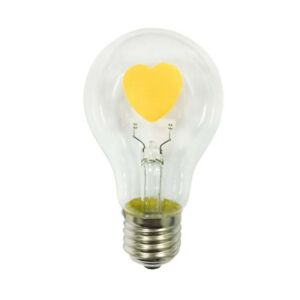 ACA Filament LED žárovka A60 2W Ε27 Heart vlákno ve tvaru srdce