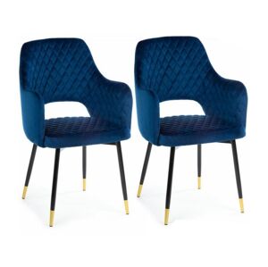 HowHomely SADA 2x Jídelní židle SENKO modrá